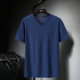 Cool Summer Thin Fashionable Fat Man Plus Fat Man Plus Fat Man Short-sleeved T-shirt Men's Loose plus size Men's Youth V-neck Half-sleeved Shirt