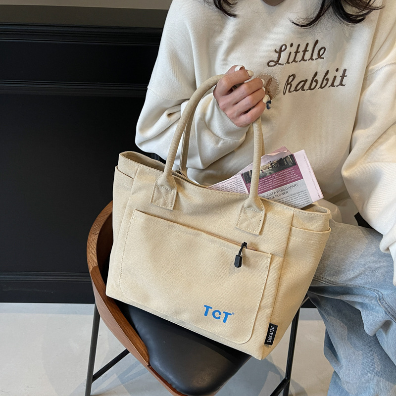 Original Design Japanese-Style Artistic Commuter Canvas Tote Bag, Fashionable Versatile Casual Simple Student Handbag Canvas Bag Original Design Japanese-Style Artistic Commuter Canvas Tote Bag, Fashionable Versatile Casual Simple Student Handbag Canvas Bag