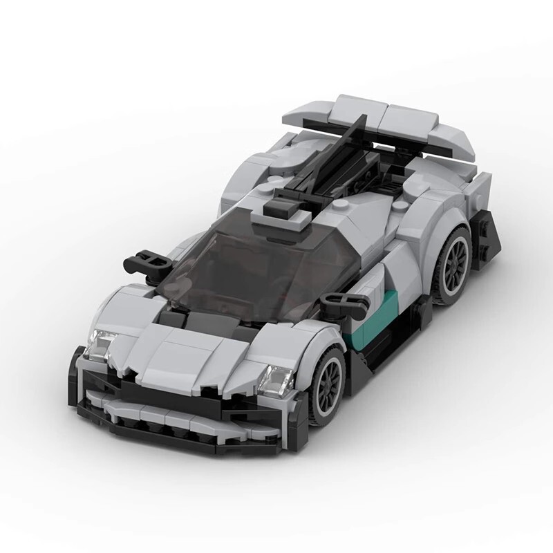 MOC building blocks compatible with Lego 118719 Mercedes AMG ONE super race racing car speed Series 8 grid car