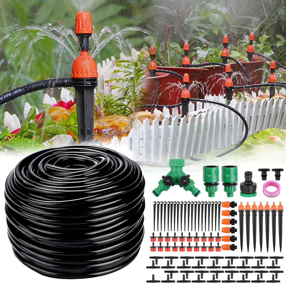 Kit de riego de jardinería herramientas de riego de maceta jardín al aire libre DIY regador automático set de riego por goteo