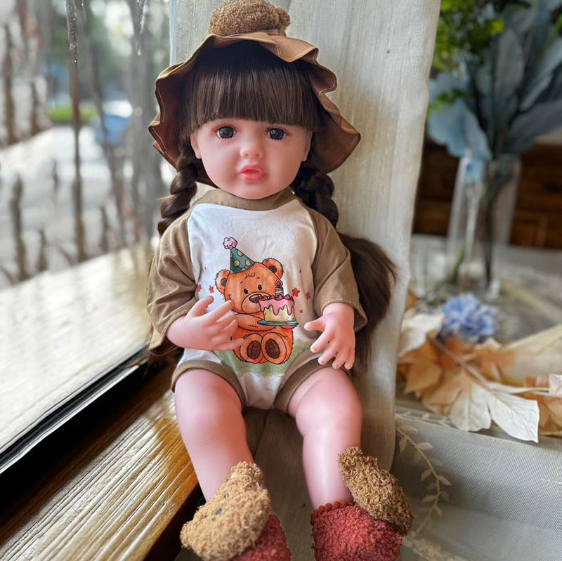 精美55cm仿真婴儿重生娃娃全软胶女孩公主洋娃娃公仔玩偶礼盒套装