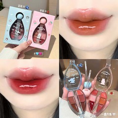 CAPPUVINI六色鏡面唇冷凍水光潤いガラスブツブツ唇学生平価で白固体唇釉薬
