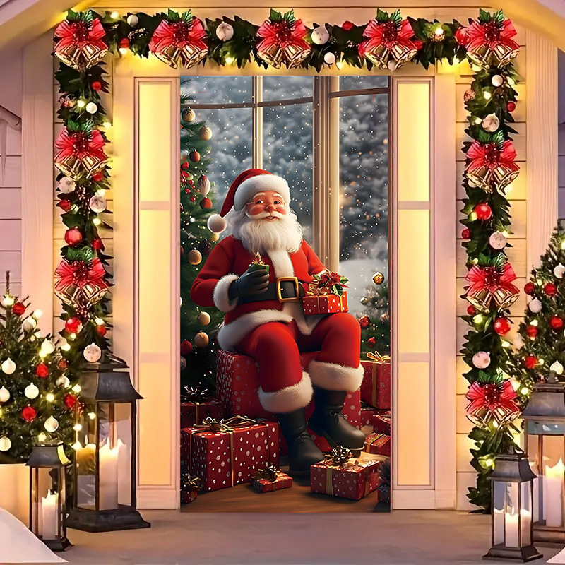Transfronterizos JIT Navidad decoración colgante festivales atmósfera etiqueta de puerta fiesta atmósfera de fondo decoración cubierta de puerta