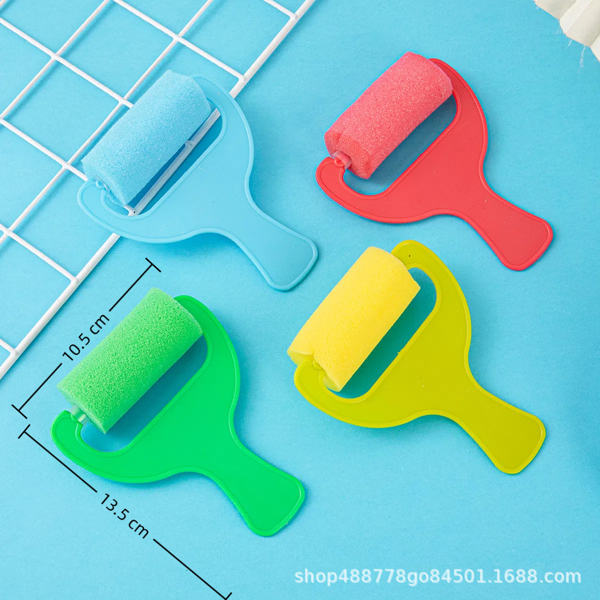 Pintura al por mayor juguetes de esponja tirachinas grandes rodillos de cepillo de esponja rodillo de color de cuatro colores herramientas de frotamiento de graffiti