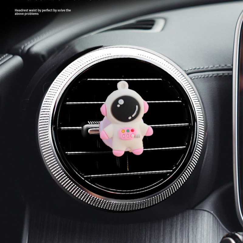 Clip de salida de aire de automóvil astronauta muñeca perfumes de automóviles dibujos animados adornos de decoración de automóviles plástico interior
