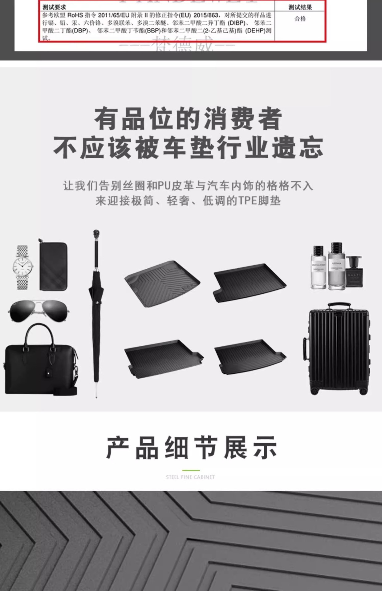 Suitable for 06-14 15-21 22-25 Toyota Highlander 7-Seat Foldableable Trunk Mat Beige High Side Waterproof