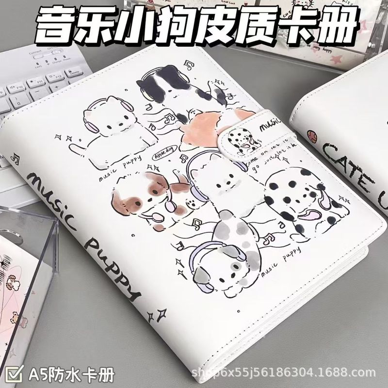可愛くて見栄えの良いハローキティレザーA5四角カードアルバムポラロイドフォトアルバム漫画フォトカード収納アルバム|undefined