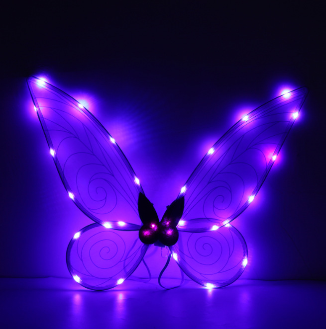 Amazon crossover niños adultos decoración con alas de luz Halloween adultos niños espalda con alas de luz intermitente