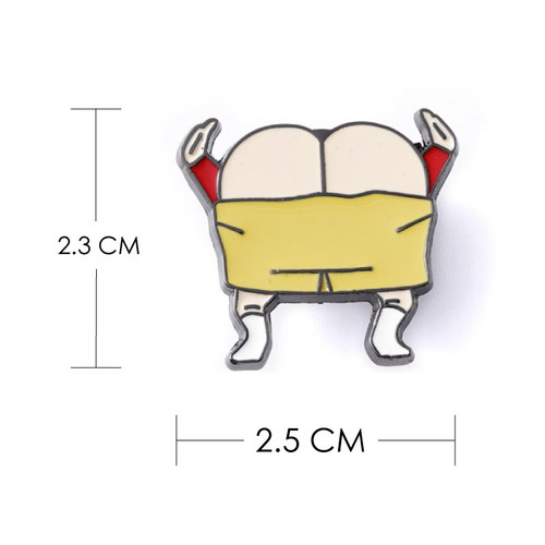 Japanese anime fan peripherals Japanese anime cartoon Crayon Shin-chan funny decorative alloy creative badge brooch