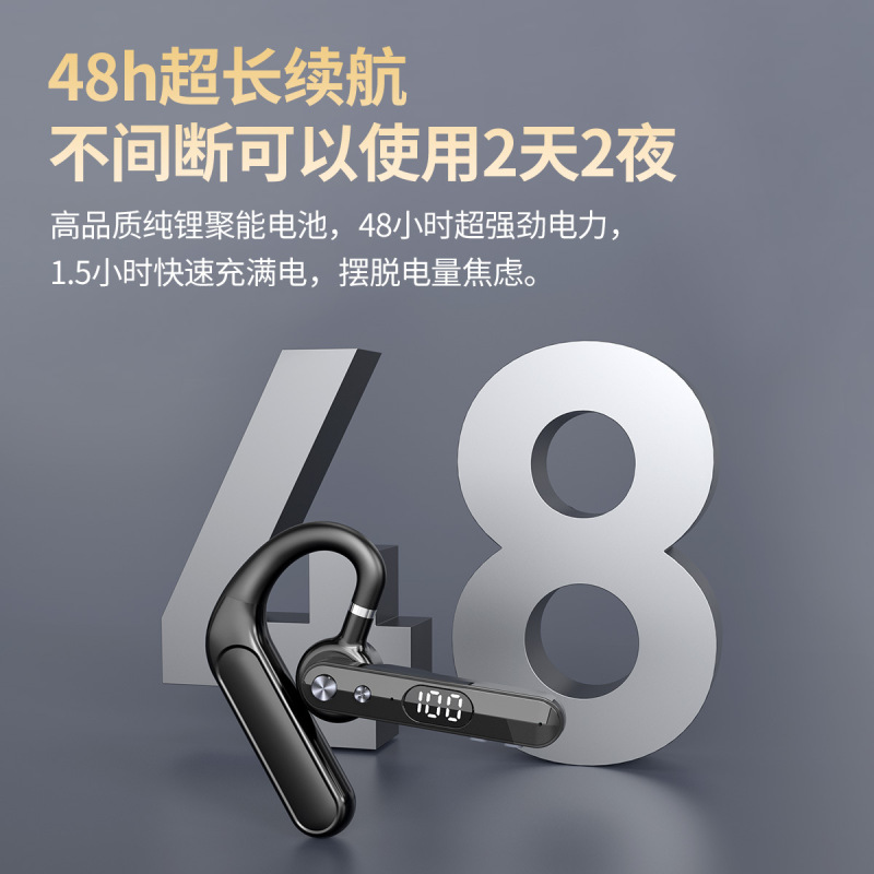 国境を越えた新しいホットモデル 6.0 完全ワイヤレス Bluetooth ヘッドセット、ノイズリダクション、超長時間スタンバイ、非インイヤー、オーバーイヤー、ビジネス片耳|undefined