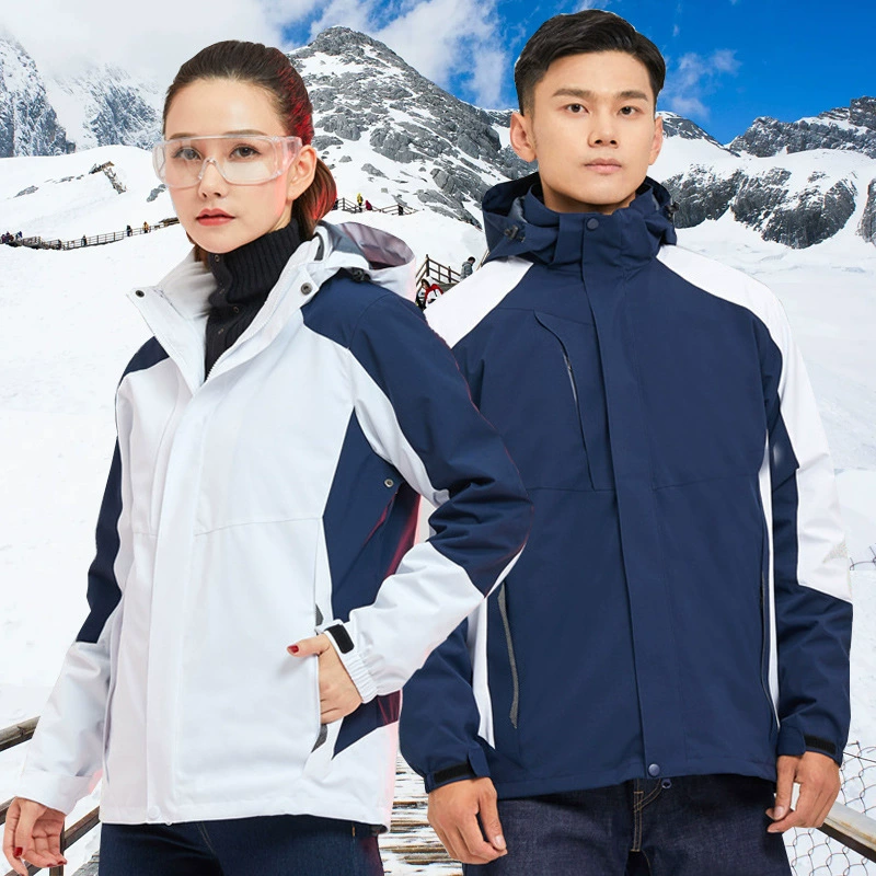 2055 наружные куртки для мужчин и женщин три в одном толстые короткие рукава теплые два комплекта ветрозащитной водонепроницаемой куртки для альпинизма