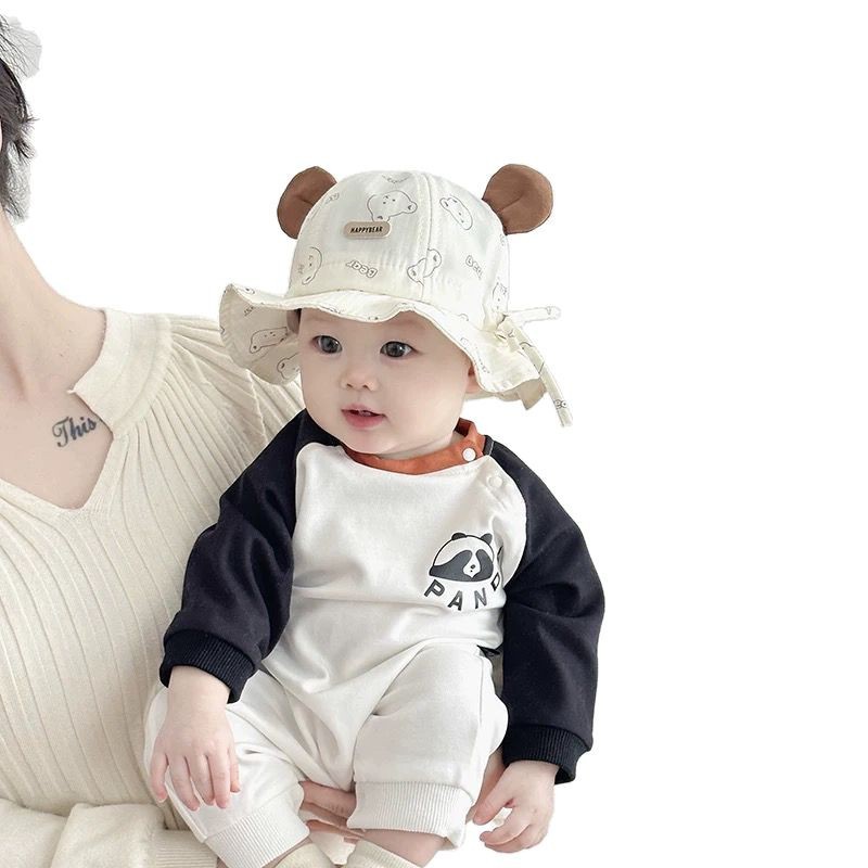 Sombrero para bebés primavera y otoño delgado lindo super bonito sombrero de pescador para bebés pequeños meses sombrero ajustable de verano