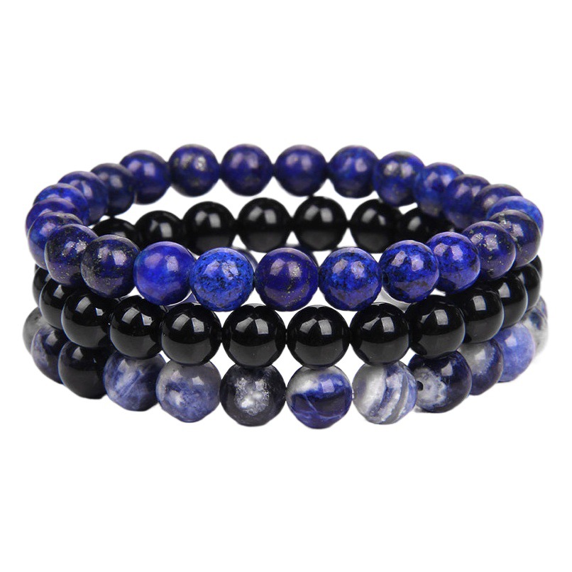 Nuevo 8mm Ojo de Tigre piedra pulsera turquesa hematita amatista traje pulsera para Mujeres Hombres joyería