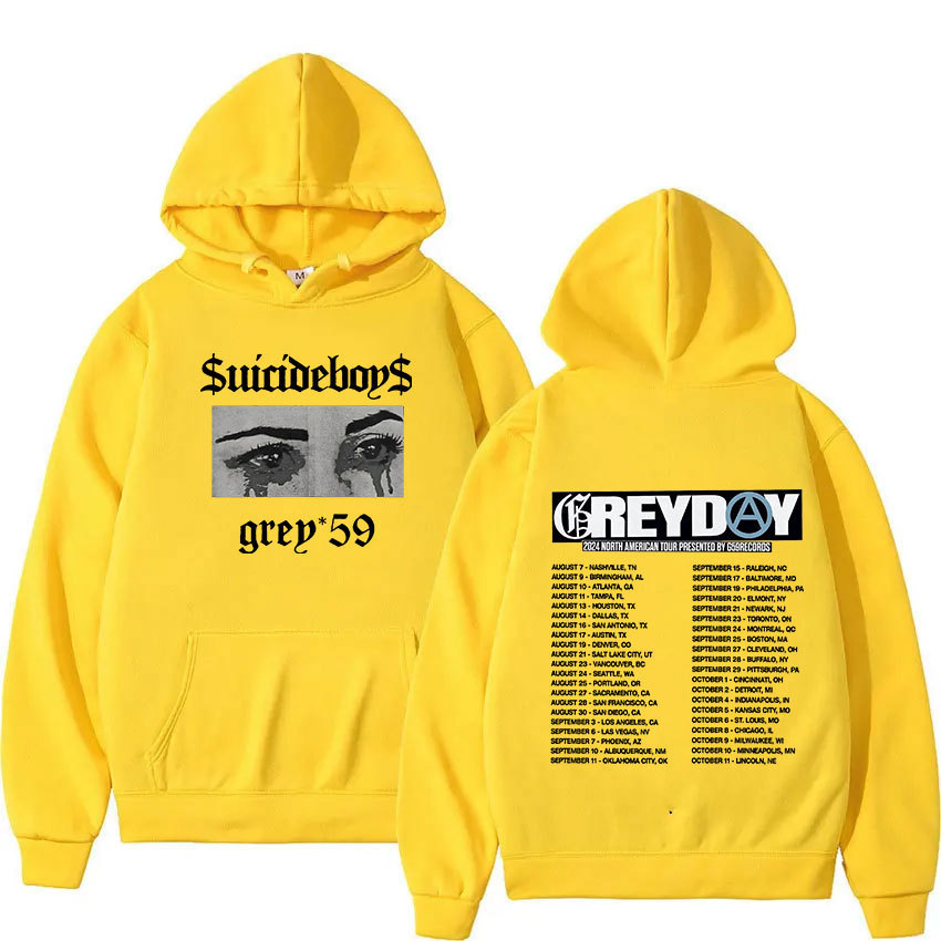 2024 Suicideboys Grey Day G59 Graphic Hoodie Men Hip Hop Ret