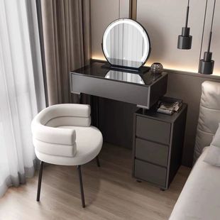 2024 Mini Dressing Table Bedroom Modern Casual Small Apartment Internet Celebrity Ins Style Storage Cabinet Integrated Black