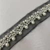 Black mesh white beads