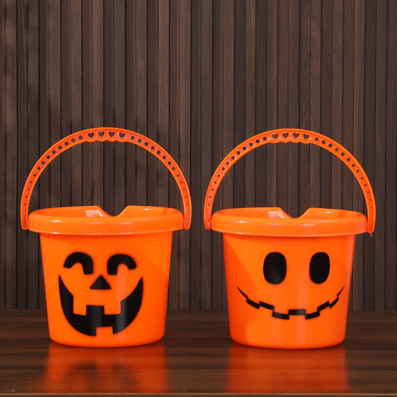 Cubo Decorativo de Calabaza de Halloween de Plástico para Bares y Fiestas image 4