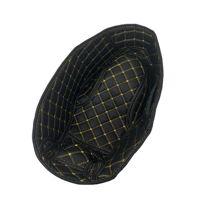 Suitable for 21-26 Yamaha Nvx155/Aerox Seat Bucket Mat Protection Modified Leather Seat Bucket Mat Waterproof (Motorcycle cushion) - black-nvx155aerox-v2-v3-black-gold-thread