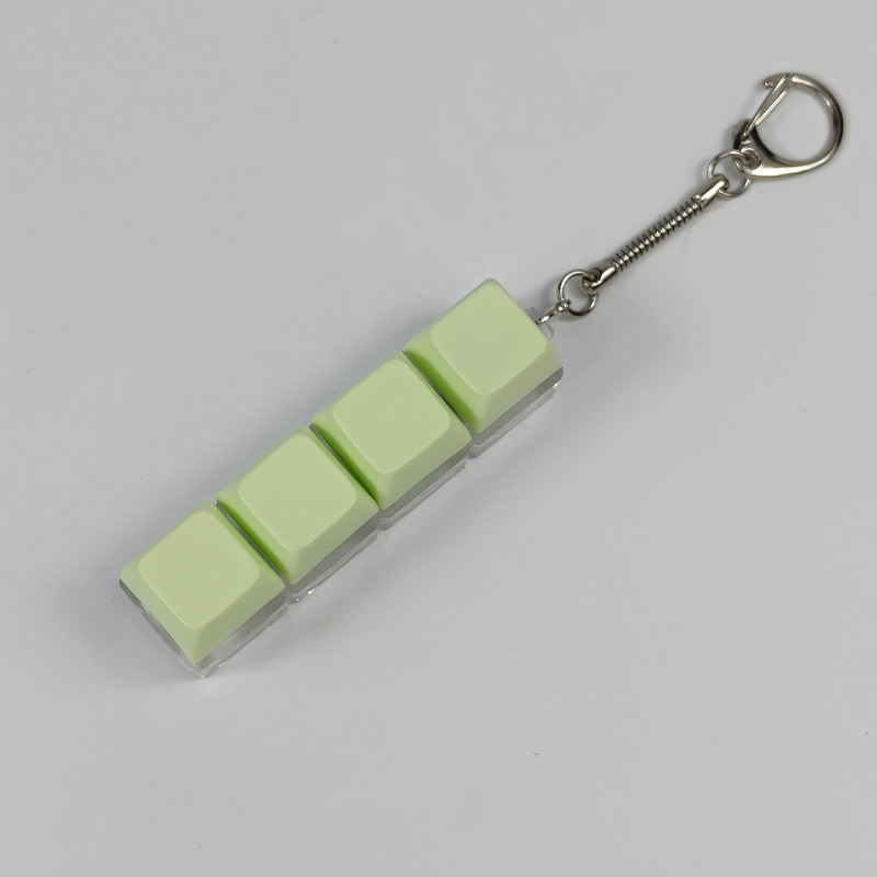 解压按键一字型四键彩色帽试轴器钥匙扣减压按键玩具创意马卡龙|undefined