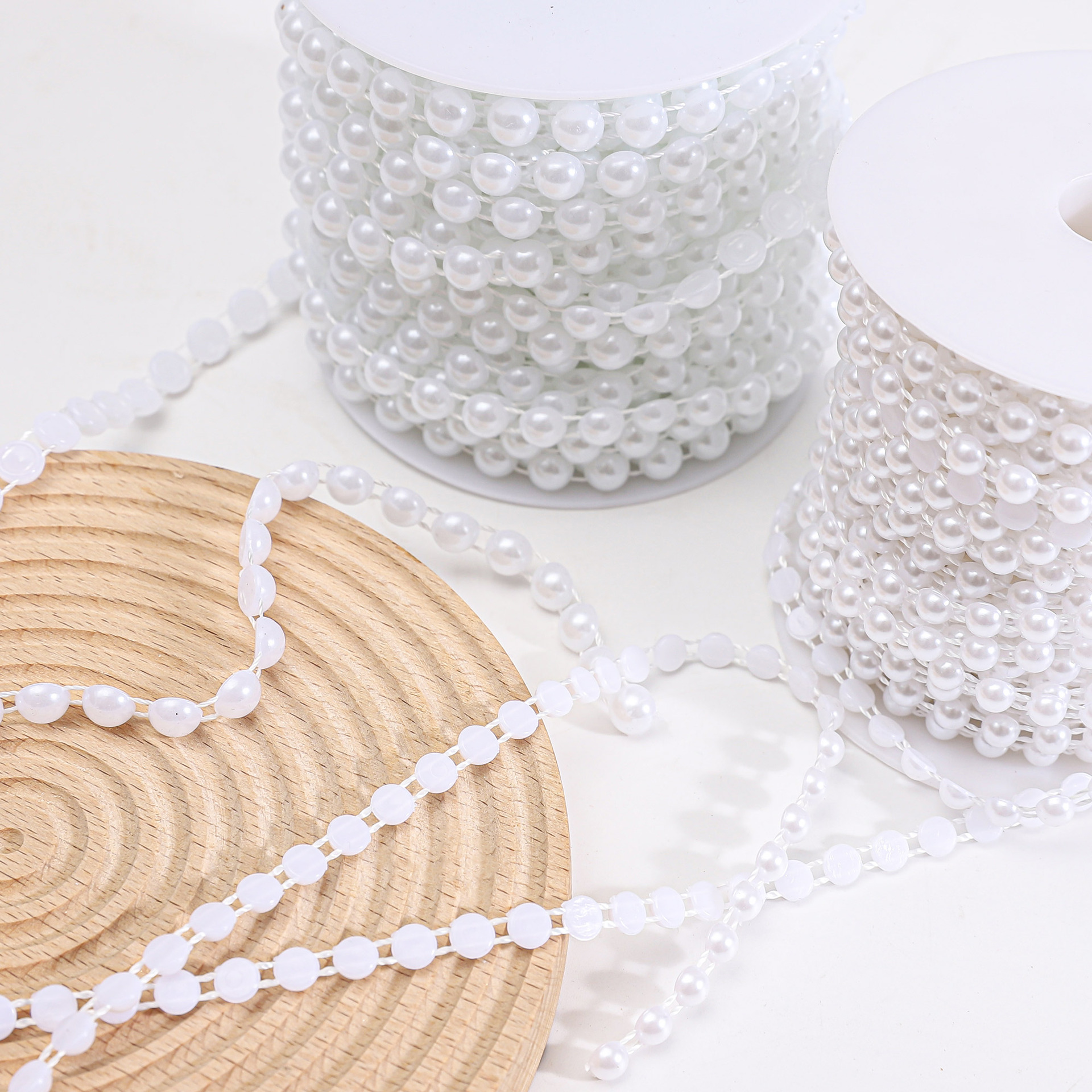 Floristería accesorios de cadena de perlas flor regalo embalaje ramo forma multi-especificación flor embalaje al por mayor