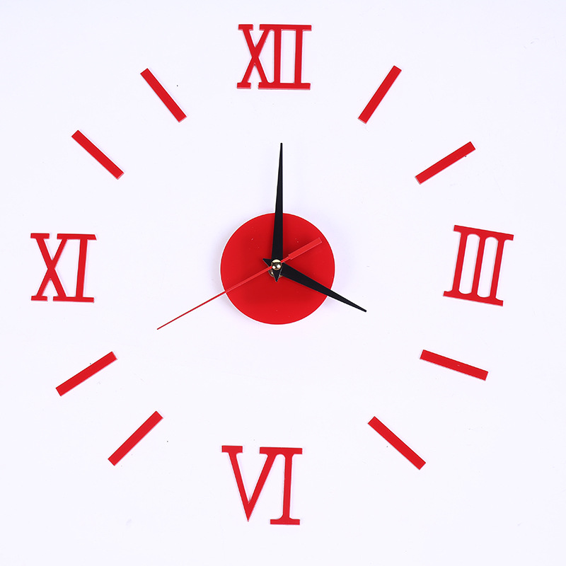 Venta caliente transfronteriza DIY reloj luminoso Reloj de pared sala de estar en casa acrílico reloj romano Reloj de pared simple reloj de pared