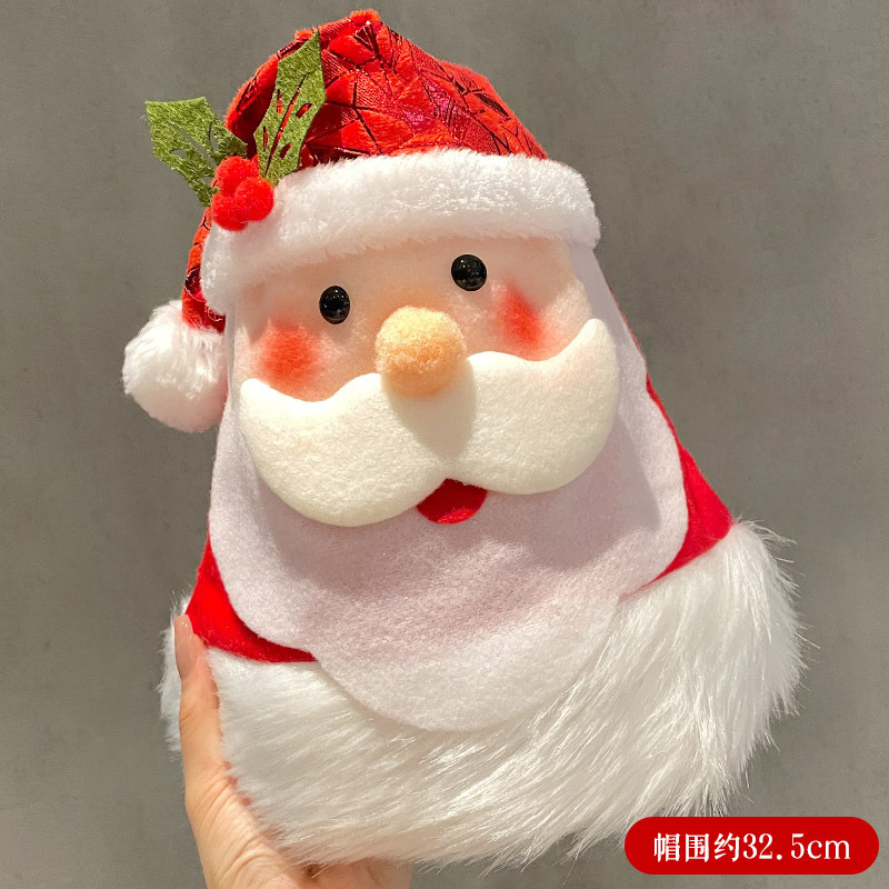 卸売りかわいいクリスマス帽子供成人サンタクロース帽子祝日衣装祝日プレゼントぬいぐるみ雪人帽|undefined