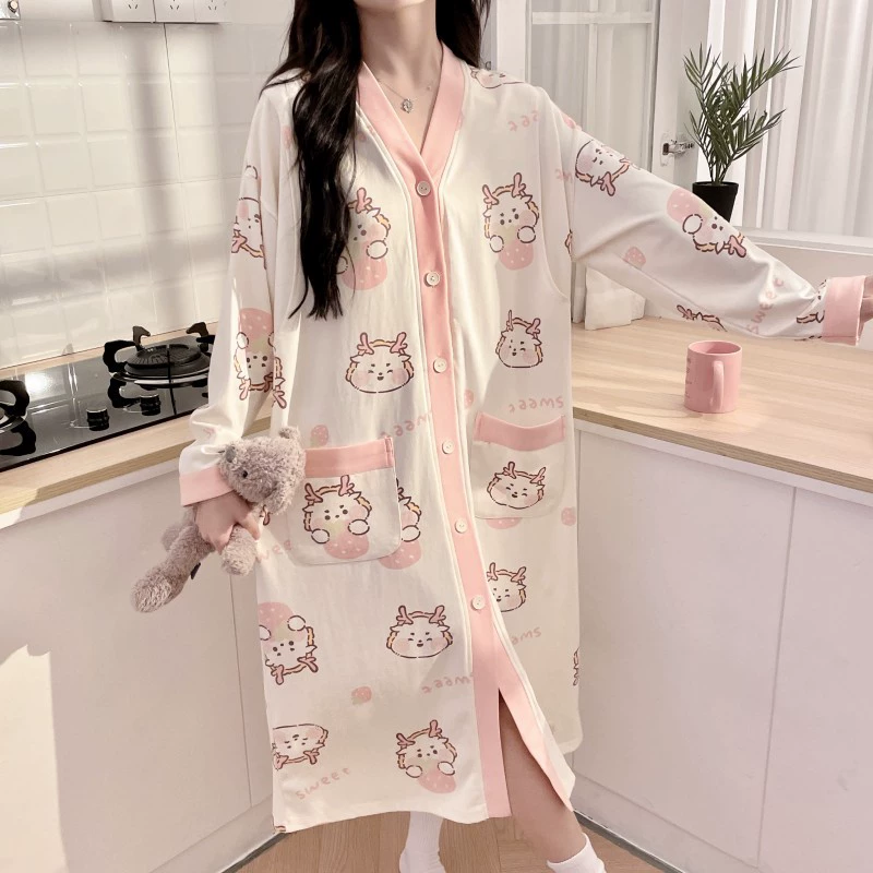 С нагрудным ковриком весной и летом тонкое кормление грудное вскармливание ночное платье