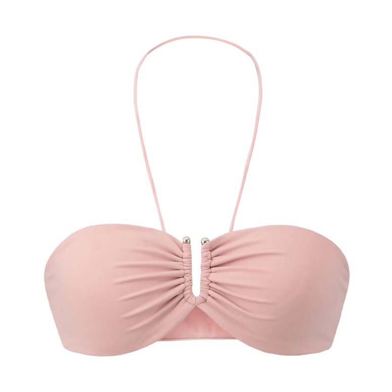 Hot Girl V Neck Halterneck Vest for Women, Pure Lust Style Sexy Cut Out Bra with Breast Pads, Yoga Sports Beautiful Back Top