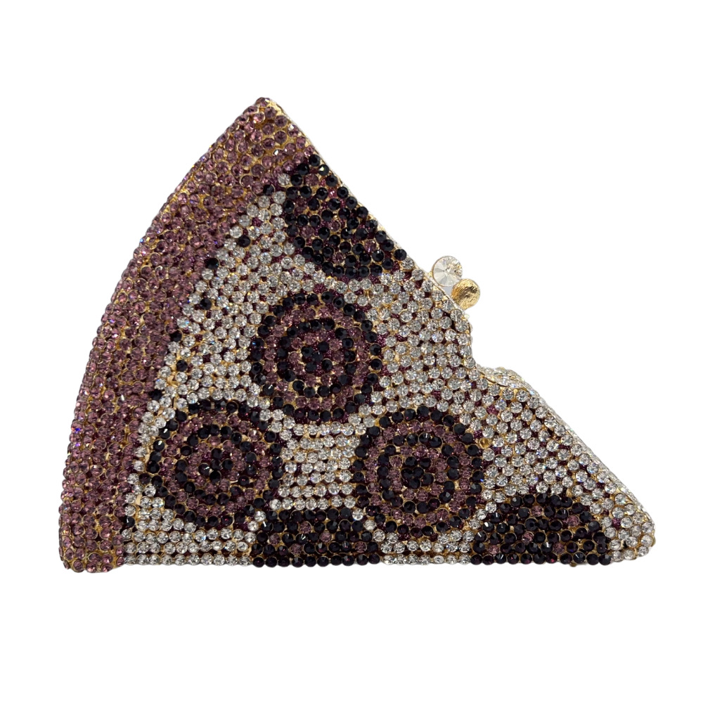 Pizza Diamond Clutch nuevo paquete de cena de diamantes de pizza de banquete de diamantes de mano bolsas de chicas