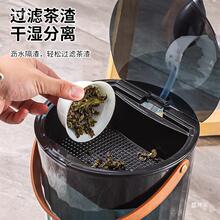 干湿分离茶水桶茶桶茶渣桶功夫茶具配件排水桶大号废水桶轻奢茶室