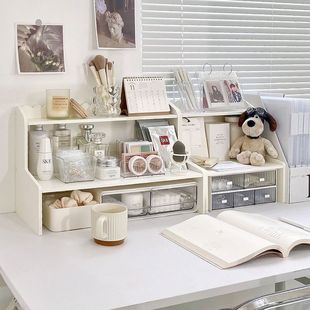 &€Ins Style Desktop Student Storage Rack Multi-Functional Desk Cosmetics Storage Rack Dormitory Stationery Storage