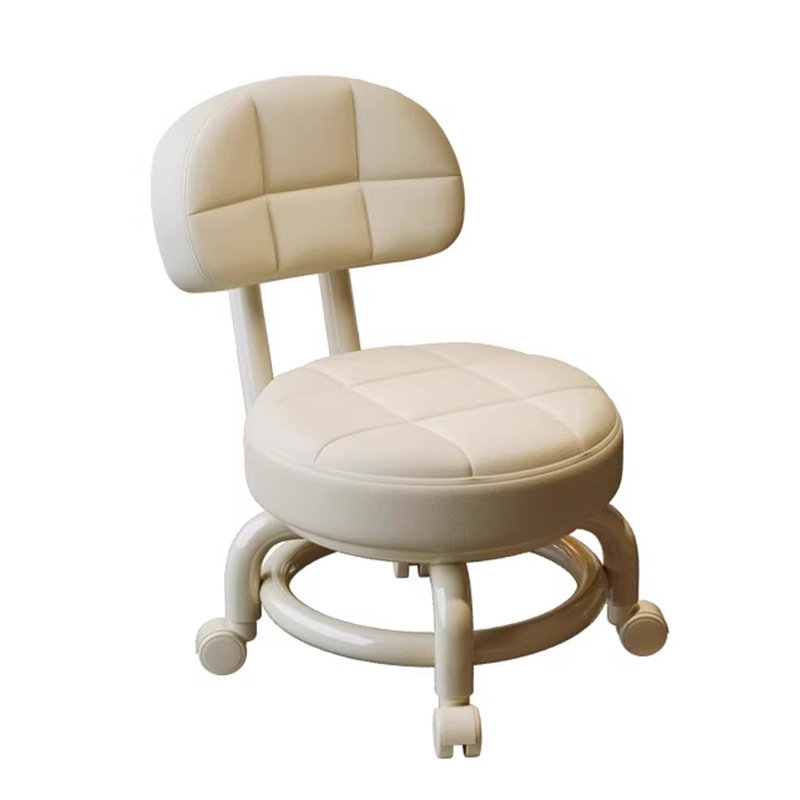 Taburetes pequeños con respaldo móviles red rojo perezoso roda universal taburetes redondos con artefactos para niños zapatos de patinaje caseros taburetes bajos