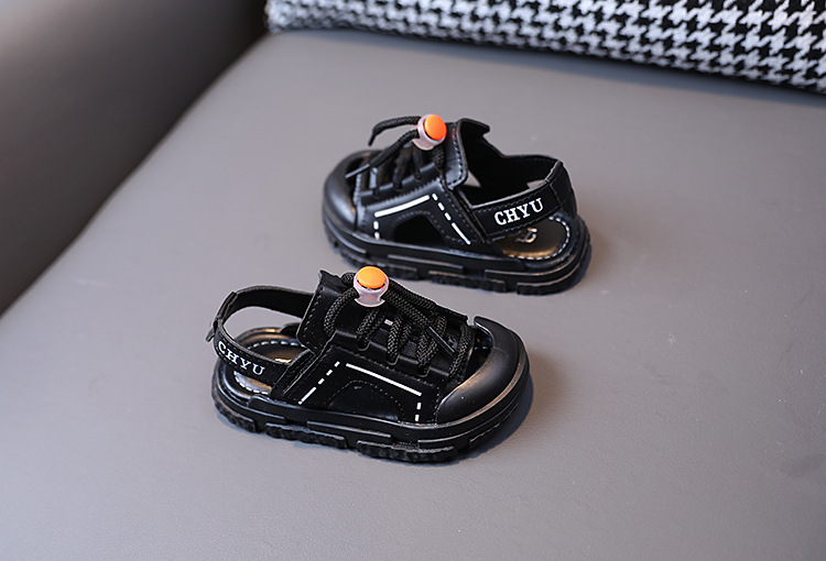 Children's Baotou Sandals 2023 Summer Boys Baby Soft Sole Velcro Beach Girls Korean Edition Sports Shoes_voghion.com