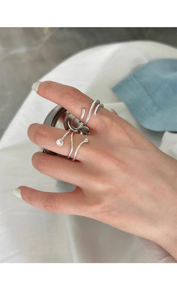 3g Weight Rings Classification Adjustable Ring Size 1 Piece Quantity Holiday, Tea Party Occasion 925 Sterling Silver Material Geometric Pattern All Seasons Season Women's Gender Elegant, Simple Style Style 1 Piece 925 Sterling Silver Geometric Rings 4