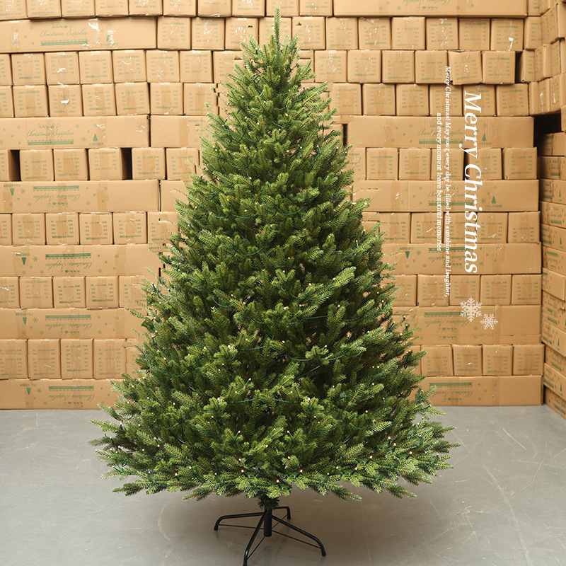 Nuevo árbol de Navidad transfronterizo puro PE sala de estar decoración de Navidad doméstica decoración luminosa de lujo árbol de simulación de cifrado