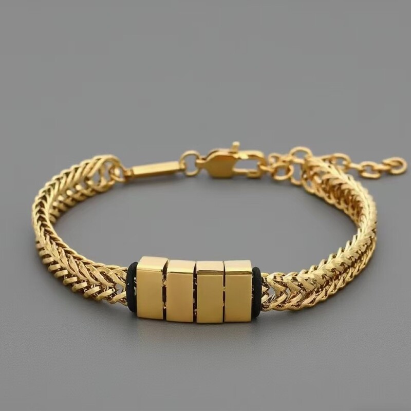 Cross-Border Hip-Hop Titanium Steel Couple Bracelet Father's Day Dyi Engraved Bracelet Men's Jewelry Gift Bracelet Bracelet Wholesale Cross-Border Hip-Hop Titanium Steel Couple Bracelet Father's Day Dyi Engraved Bracelet Men's Jewelry Gift Bracelet Bracelet Wholesale