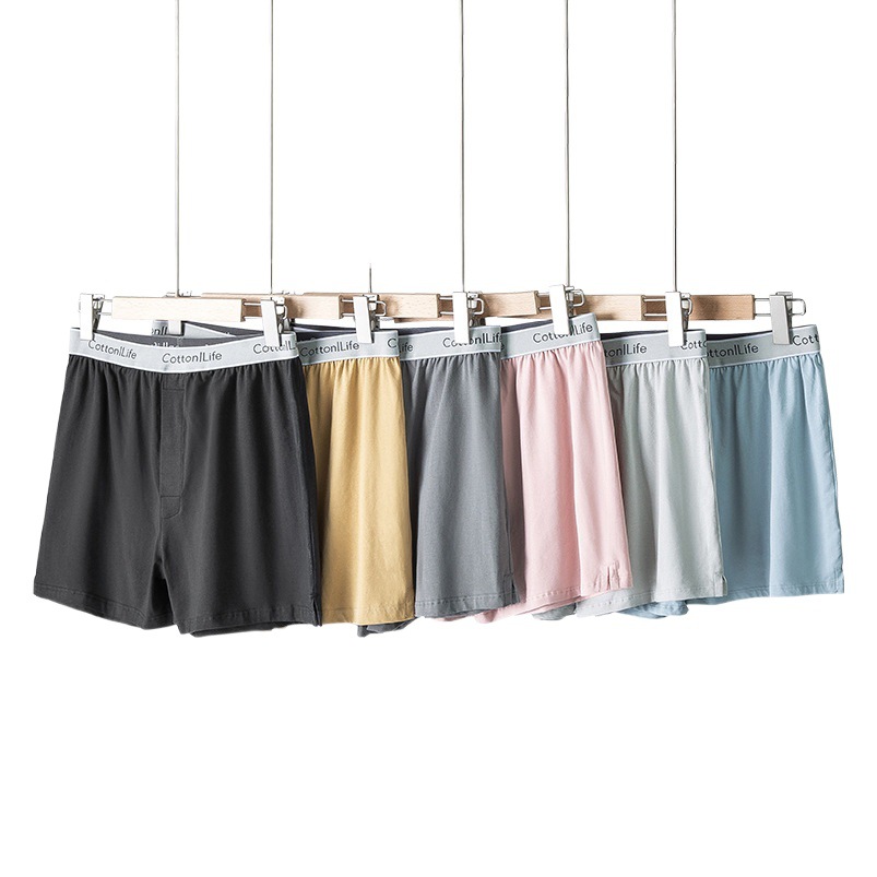 60 pantalones Aro de seda de algodón de caballo para hombres de algodón fino de algodón bóxer holgado ropa interior de gran tamaño para el hogar en stock