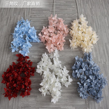 仿真单枝三角玫加密樱花飘雪婚庆吊顶花婚礼堂装饰花材现货仿真花