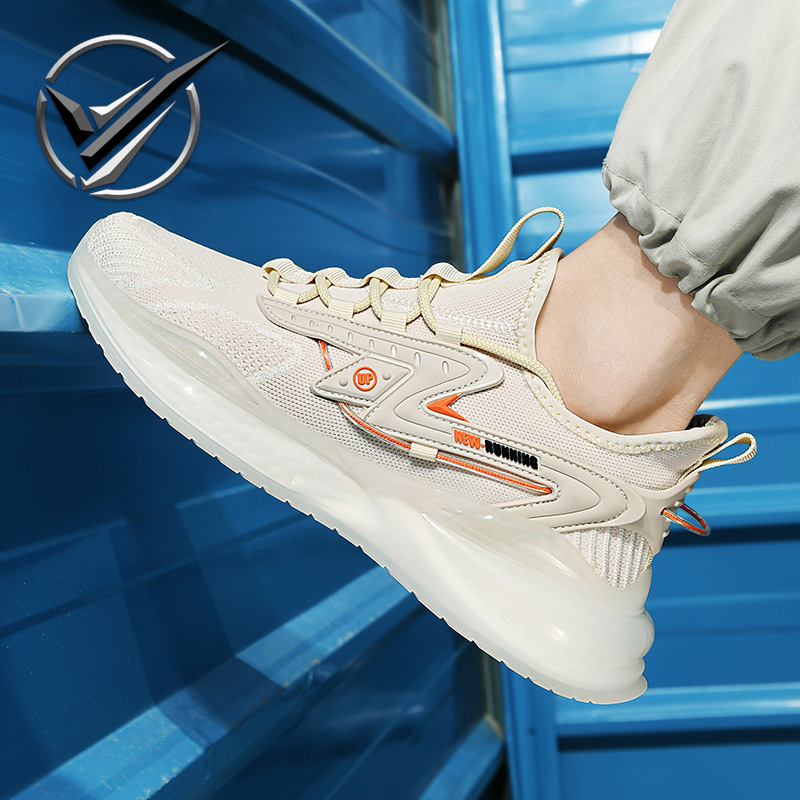 飞织运动鞋男 2021夏季新款男鞋爆米花跑步鞋轻便软底鞋休闲鞋子|ru