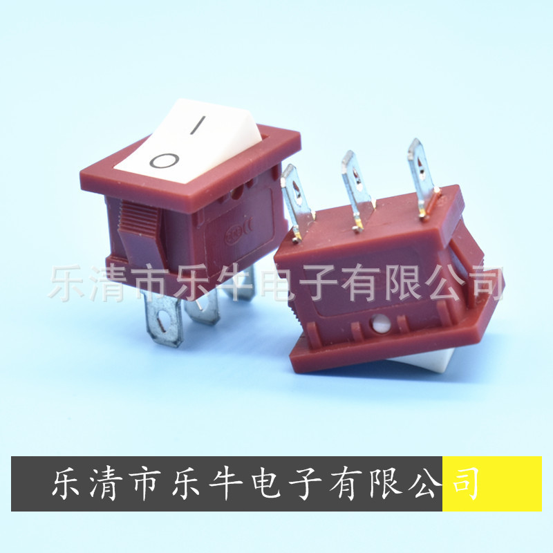 红色翘板开关 KCD1 15*21mm红色翘板开关 红色电源开关