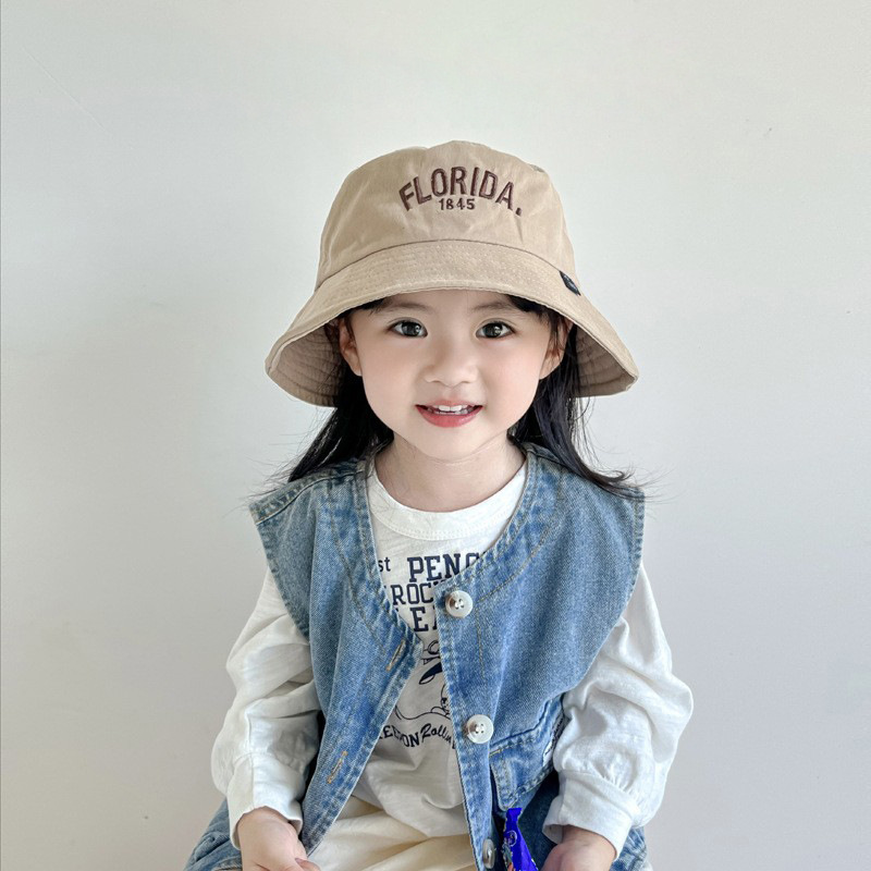 ins sombrero de pescador de bebé coreano primavera y otoño letras casuales versátiles sombrero para niños sombrero para niños sombrero para niñas