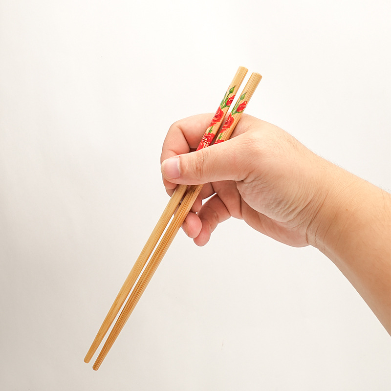 Alishan sweet bamboo printed chopsticks plum