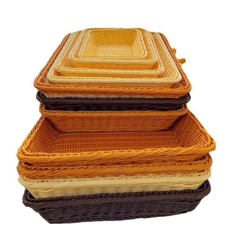 排水バスケット、スーパーマーケットのパン、野菜、果物の生鮮食品収納バスケット、スーパーマーケットの陳列バスケット、バーベキュー蒸しパン収納、ポータブル