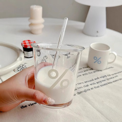 Kakao同型巻き口コーヒーカップ防爆透明グラス丸口カップミルクカップ牛乳カップ青瓶