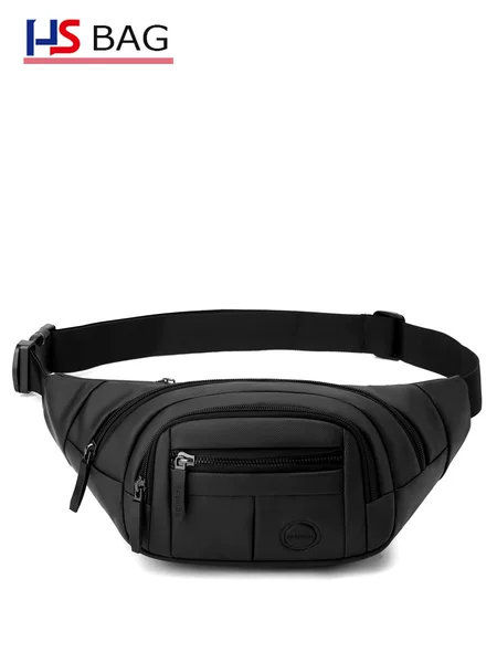New Outdoor Multifunctional Men's Waist Bag Casual Simple Shoulder Bag Large Capacity Commuter Chest Bag Cross-border 2025