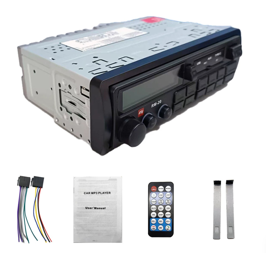 12V car radio, in-car MP3 player, Bluetooth player, USB drive, SD card, replacement for cassette player, audio amplifier