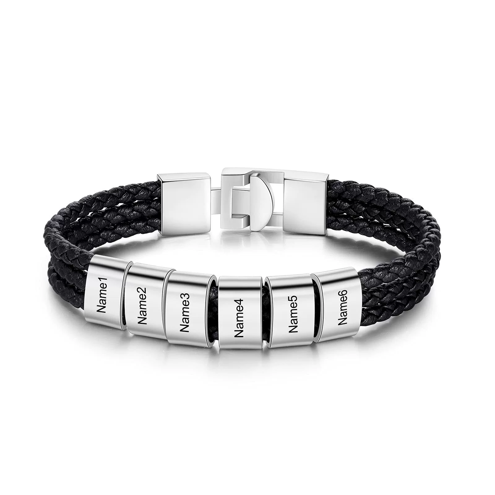 Black bracelet stainless steel