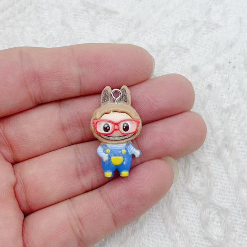 漫画ラブブ樹脂 diy ジュエリー手作りクリエイティブペンダントヘアピン帽子アクセサリー|undefined