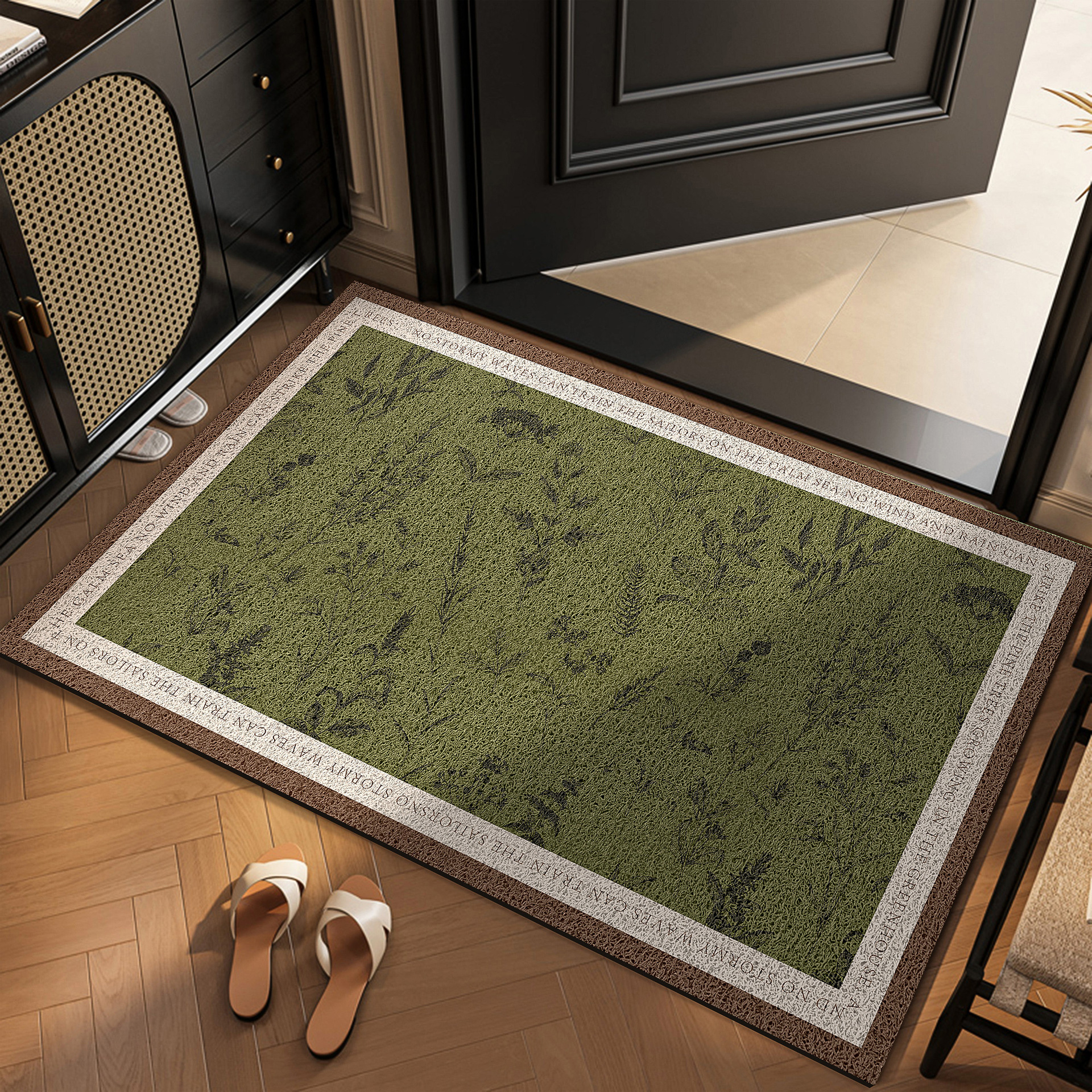 Alfombra de piso de puerta de entrada alfombra de pedal de puerta de entrada anillo de seda doméstico alfombra especial de puerta interior y exterior alfombra antideslizante