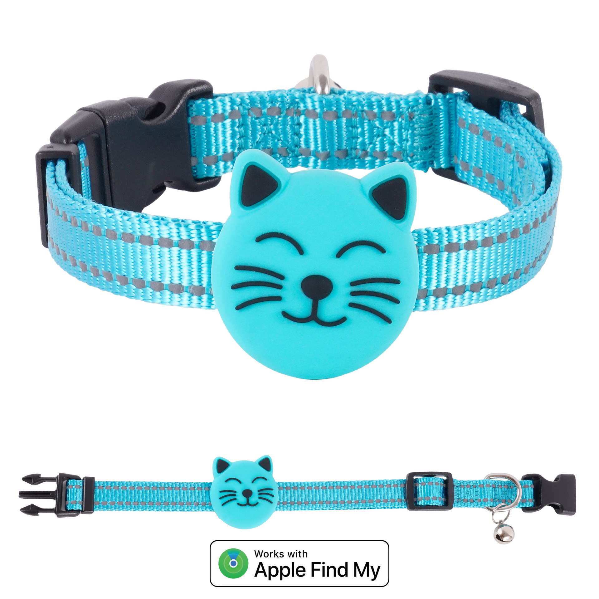 F22 Apple locator + collar blue